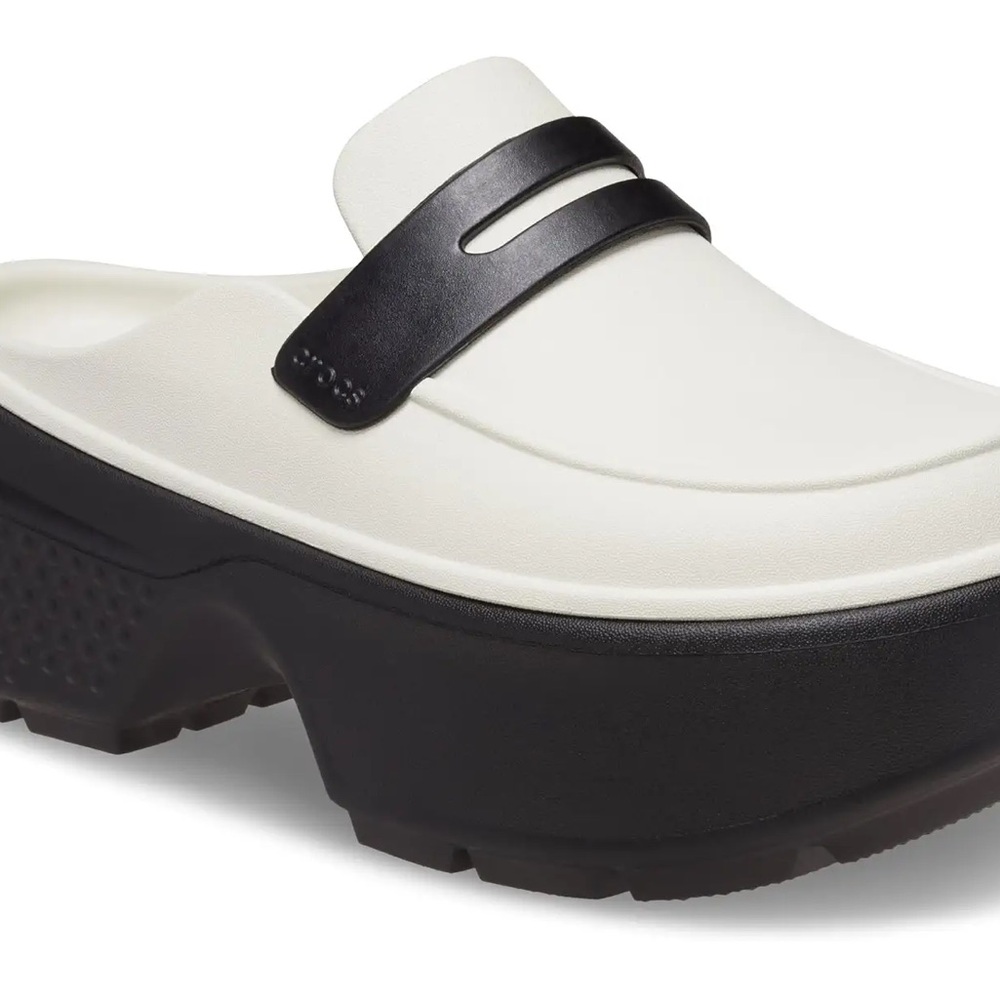 CROCS Black and White Platforms